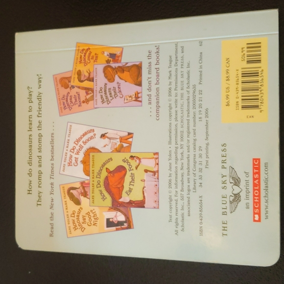 How Do Dinosaurs Play with Their Friends? Board book by Jane Yolen & Mark Teague - Picture 2 of 3